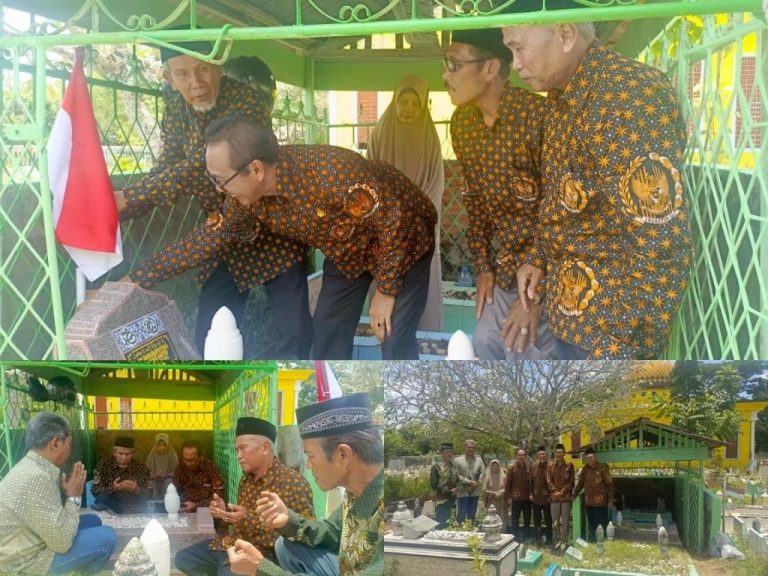 Makam Letkol Mar Danussaputera Kini Berdiri Tegak Tiang dan Bendera Merah Putih