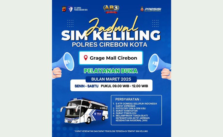 Lokasi SIM Keliling Cirebon Hari Ini 30 September 2025 di Balai Desa Putat dan Bank BJB Gebang