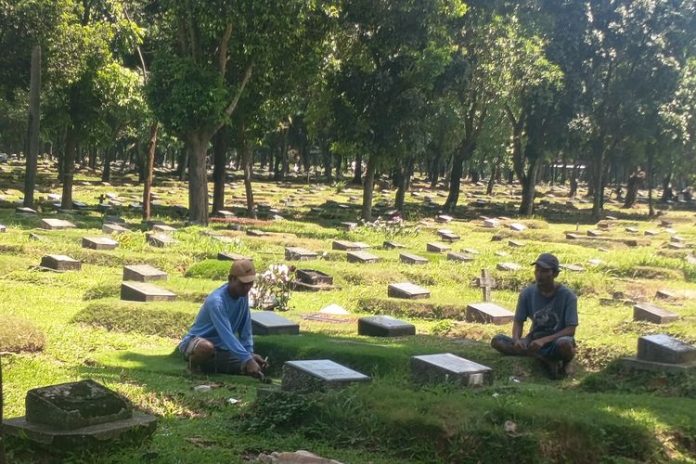 Attachment for Tanpa Seragam dan Gaji, Asep Setia Merawat Makam di Pondok Ranggon